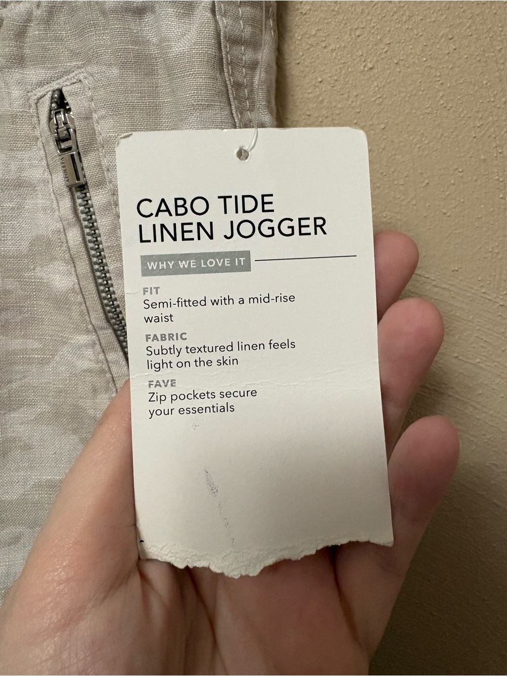 Athleta Cabo Tide Linen Jogger 100% Linen Size 6 NWT New - Picture 12 of 14
